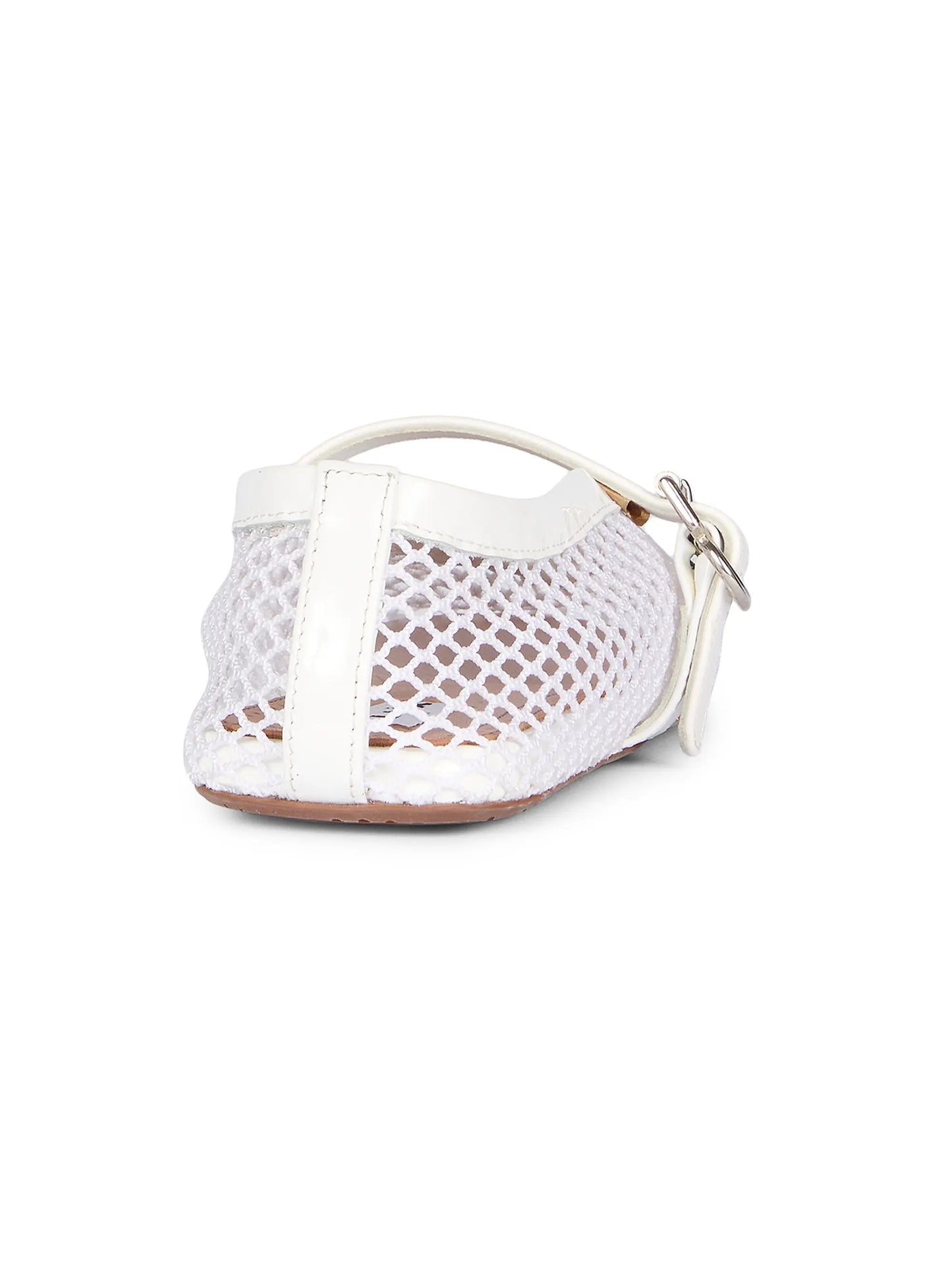 Ballerina Strap Fishnet Flats